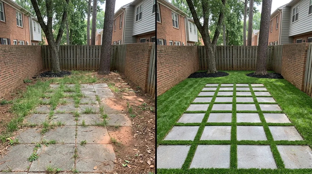 Result artificial grass installation in Charlotte - Charlotte Turf Installation
