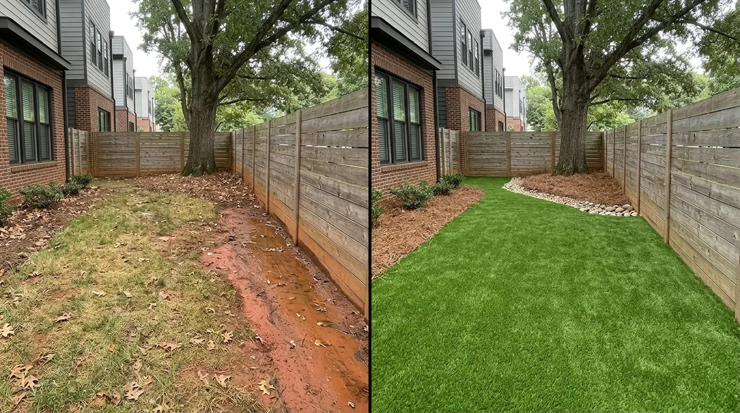 Result artificial grass installation in Charlotte - Charlotte Turf Installation